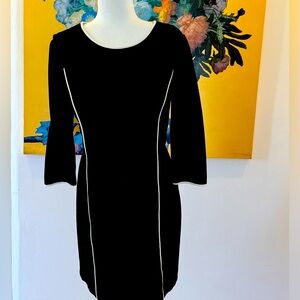 Banana Republic Dress - Black with White Piping Size 12